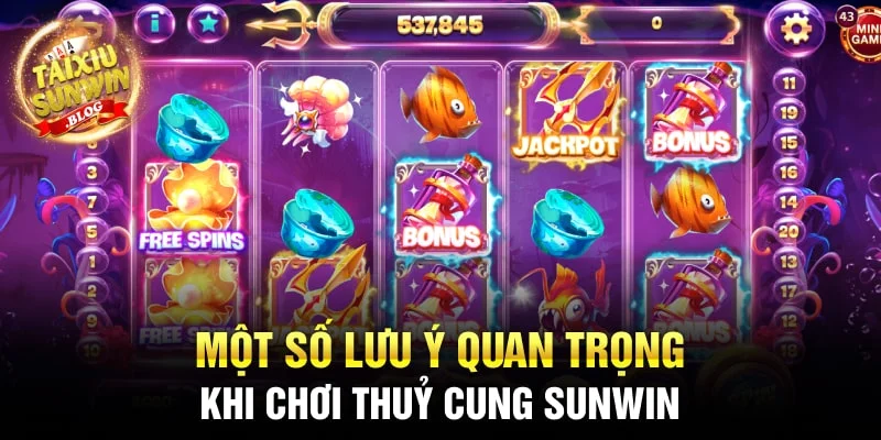 Thuỷ Cung Sunwin - Game săn hũ thần thoại hot nhất 2024 3 Một số lưu ý quan trọng khi chơi Thuỷ Cung Sunwin